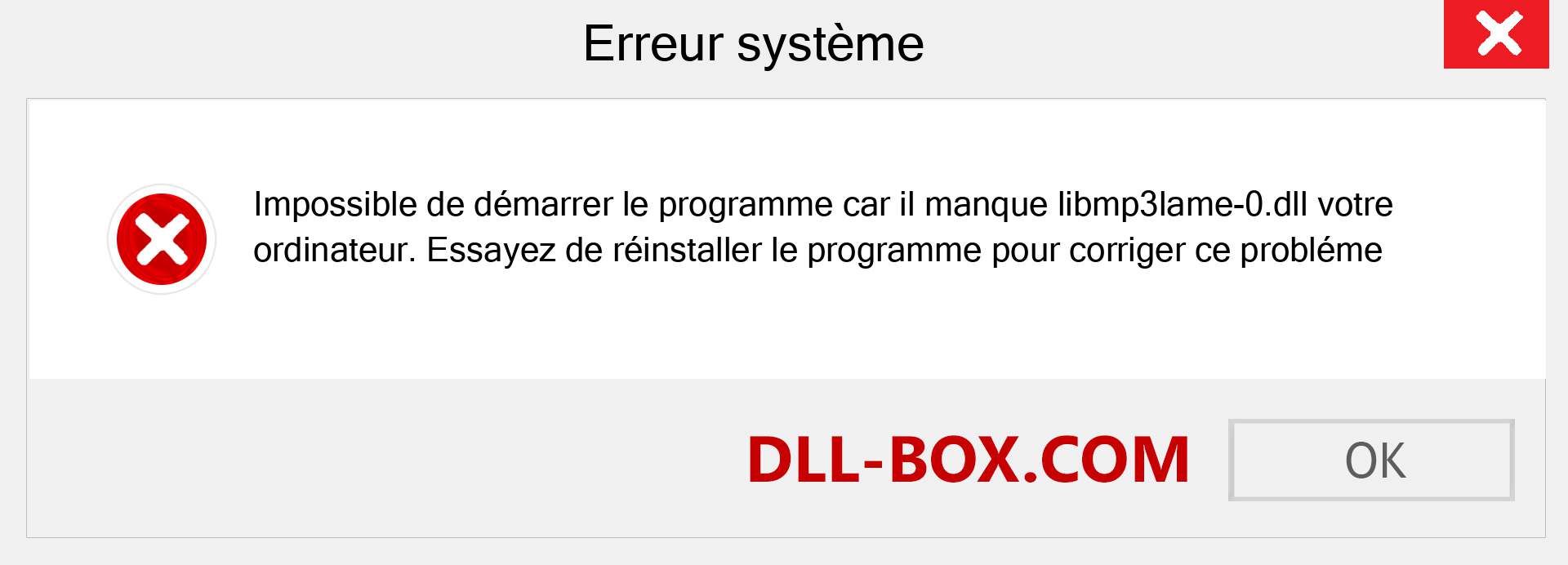 Le fichier libmp3lame-0.dll est manquant ?. Télécharger pour Windows 7, 8, 10 - Correction de l'erreur manquante libmp3lame-0 dll sur Windows, photos, images