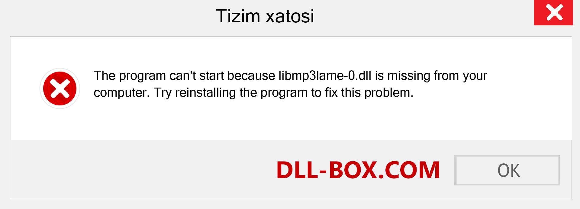 libmp3lame-0.dll fayli yo'qolganmi?. Windows 7, 8, 10 uchun yuklab olish - Windowsda libmp3lame-0 dll etishmayotgan xatoni tuzating, rasmlar, rasmlar